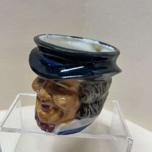 Toby Mug Vintage Occupied Japan Colonial Man Red Bow Tie Black Hat‎ 2 1/2 Inches
